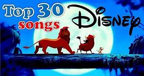 top 30 Disney songs