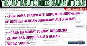 TRIK CARA TRANSLATE DOKUMEN AUTO INDONESIA KE INGGRIS DENGAN GRAMMAR AUTO BENAR | SETTING TRANSLATE