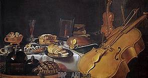 Still Life with Musical Instruments | Pieter Claesz | Painting Reproduction
