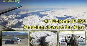 Air Dolomiti Embraer 195 TOP ALPINE VIEWS Bergamo-Munich! MUST SEE!!! [AirClips full flight series]