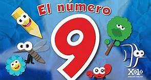 El número 9 en español para niños - Videos Aprende