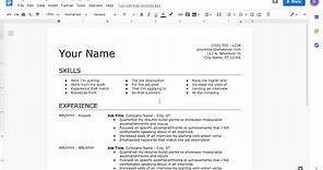 How to Make a Resume in Google Docs (latest)