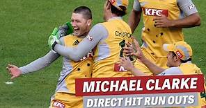 Lethal left arm! Michael Clarke's direct-hit run outs