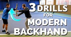 3 Drills For Modern One Handed Backhand in Tennis - Thiem Wawrinka Federer Backhand Technique