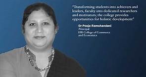 Dr. Pooja Ramchandani | Principal | HR College of Commerce and Economics