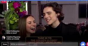 Timothée Chalamet and Pauline Chalamet on red carpet(Timmy doing The Armie Dance)