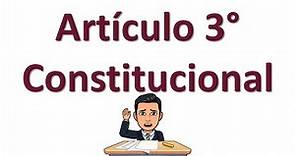 Artículo Tercero 3° Constitucional
