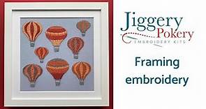 Mounting and framing embroidery