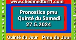 Pronostics Pmu Quinté+ de Samedi 27.5.2023 Prix du Rhône à Enghien, chedmedturf