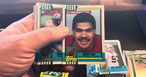 Throwback Football wax box - 1990 Topps Football - Troy Aikman Rookies.