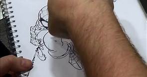 Erik Larsen drawing Spider-Man