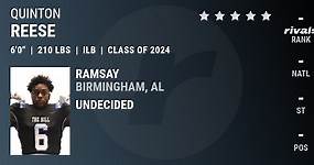 Quinton Reese 2024 Inside Linebacker Alabama