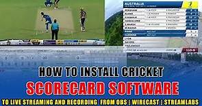 Cricket Scoring Ticker Show ON your Live Streaming with Obs Software.HOW TO USE THE LIVE SCORE APP