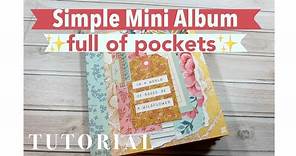 Mini Album Full of Pockets TUTORIAL🌷Using the entire Wildflower collection pack!