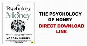 The Psychology Of Money Direct Download Link 🔗 PDF | Self Improvement Books
