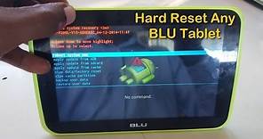 Hard Reset Any BLU Tablet