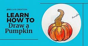 How To Draw A Pumpkin II Pumpkin Drawing In Easy Way