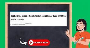 Official School Calendar 2023-2024 in Public Schools