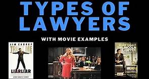 Types of Lawyers and Movie Examples