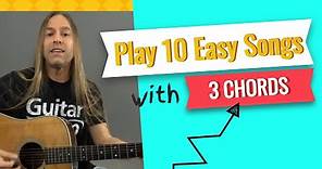 Play 10 Easy Songs with Only 3 Guitar Chords - Beginner Guitar Lessons | Steve Stine
