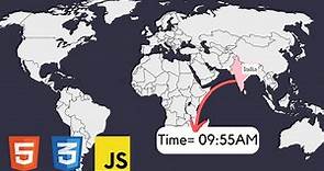 Make a SVG world map to tell the time of every country | html, css & javascript