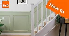 How to create wall panelling up a staircase | DIY