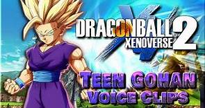 All Gohan (Teen) Voice Clips • Dragon Ball Xenoverse 2 • Voice Lines (Colleen Clinkenbeard )