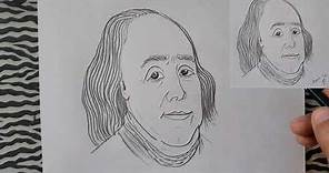 How to draw Benjamin Franklin? | ¿Cómo dibujar Benjamin Franklin?