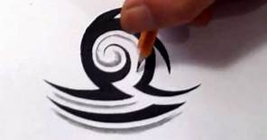 Libra Tattoos - How To Draw a Simple Tribal Star Sign