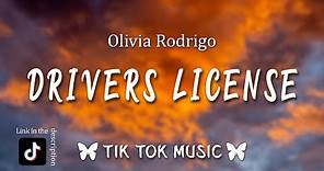 Olivia Rodrigo - Drivers License Tiktok Song ( Lyrics )“ red light stop signs I still see your face”