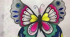 Pintura 🎨 en tela mariposa 🦋 mándala # 2