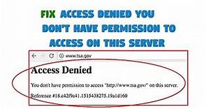 Fix Access Denied You Don't Have Permission To Access On This Server