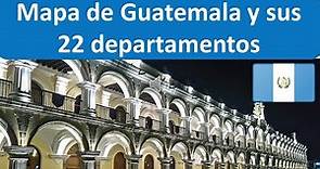 Mapa de Guatemala y sus departamentos #guatemala