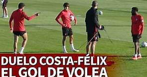 Los detalles de Joao Félix en el entrenamiento y duelo de voleas con Diego Costa | Diario As