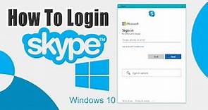 How To Login Skype On Pc | How to Sign in Skype