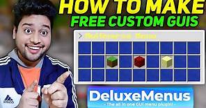 How To Make Custom GUI in Minecraft Server | DeluxeMenus Plugin Tutorial | Custom GUI Plugin