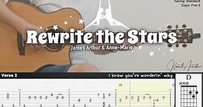 Rewrite the Stars - James Arthur & Anne-Marie | Fingerstyle Guitar | TAB + Chords + Lyrics