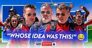The Overlap on Tour: Gary Neville, Jamie Carragher and Roy Keane parachute out of a plane!