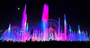 World of Color ONE FULL SHOW at Disney California Adventure, Disneyland 4K 60FPS
