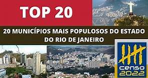 Cidades Mais POPULOSAS do RIO DE JANEIRO - Lista ATUALIZADA Censo IBGE de 2022