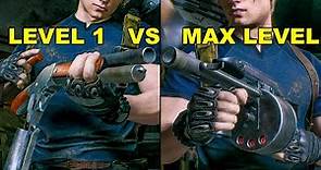 Resident Evil 4 Remake - All Shotgun Weapon Damage Comparison (LEVEL 1 VS MAX LEVEL)
