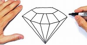 Cómo dibujar un Diamante Paso a Paso | Dibujo de Diamante