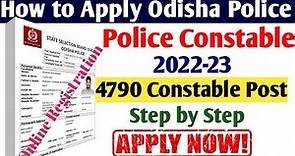 How To Apply Odisha Police Constable // Odisha Police Constable Online Registration step by step