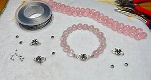 How To Make Rose Quartz Bracelet with Rose S-clasp? DIY Jewelry Idea Sharing Detailed Instructions