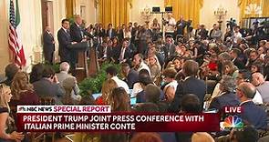 NBC News Special Report: President Trump and Italian PM Conte hold news conference.