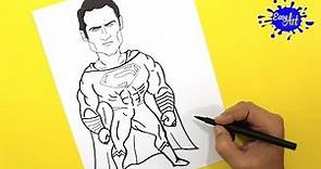 How to Draw Superman (Batman vs superman) / Como dibujar a superman