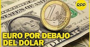 Precio del EURO cae brevemente por debajo del DÓLAR