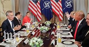 Trump and Stoltenberg get into tense exchange at NATO summit