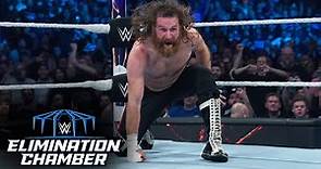 Sami Zayn hits Roman Reigns with the Superman Punch: WWE Elimination Chamber 2023 highlights