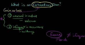 Extraordinary Items in Accounting, defined and explained